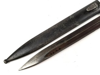 Seitengewehr M84/98 für K98 der Wehrmach, getragenes Stück