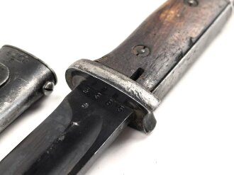 Seitengewehr M84/98 für K98 der Wehrmach, getragenes Stück