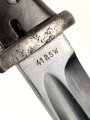 Seitengewehr M84/98 für K98 der Wehrmach, getragenes Stück