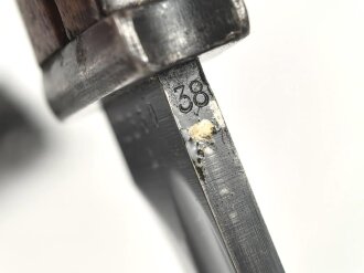 Seitengewehr M84/98 für K98 der Wehrmach, getragenes Stück