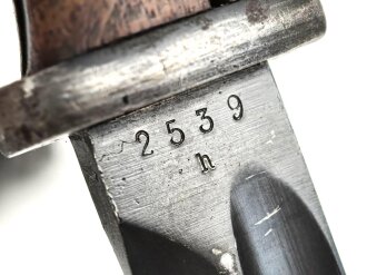 Seitengewehr M84/98 für K98 der Wehrmach, getragenes Stück