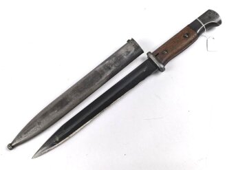 Seitengewehr M84/98 für K98 der Wehrmach, getragenes Stück