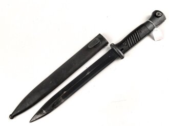 Seitengewehr M84/98 für K98 der Wehrmach, getragenes Stück, Klinge auf 24 cm gekürzt
