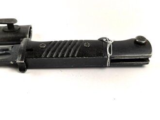 Seitengewehr M84/98 für K98 der Wehrmach, getragenes Stück, Klinge auf 24 cm gekürzt
