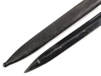Seitengewehr M84/98 für K98 der Wehrmach, getragenes Stück, Klinge auf 24 cm gekürzt