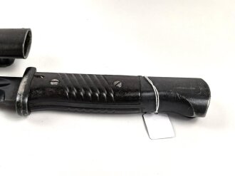 Seitengewehr M84/98 für K98 der Wehrmach, getragenes Stück, Klinge auf 24 cm gekürzt