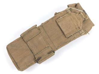 British 1944 dated Sten magazine pouch. Most likely shortened Lanchester pouch . Very good condition