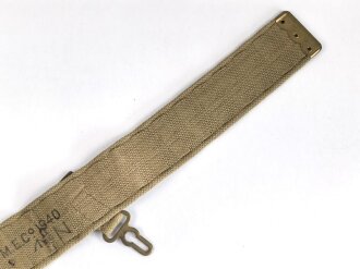British Pattern 1940 Cavalry Web Equipment strap, back adjustment. Dated 1940, unused.