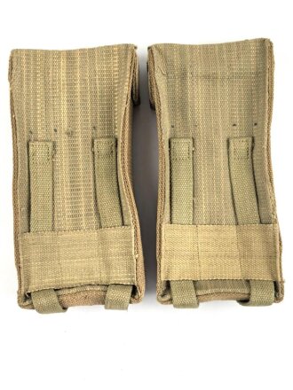 British WWII ? , P37 Thompson pouch for 3 magazines. Matching pair, unused, no markings