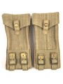 British WWII ? , P37 Thompson pouch for 3 magazines. Matching pair, unused, no markings