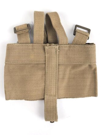 British Pattern 1940 Cavalry Web Equipment, waterbottle carrier, dated 1941, unused, damaged
