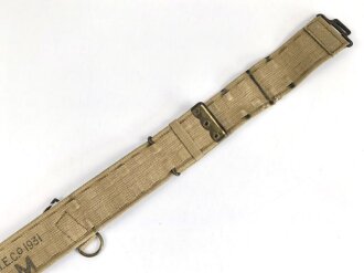 British Infantry Officers web belt, dated 1931. Used