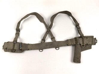 British Royal Air Force Officers web gear set, dated 1940, used