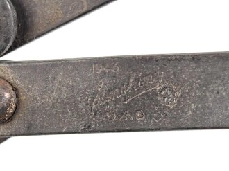 British 1943 dated wire cutter. Unused, with securing rope