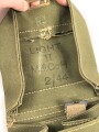 British WWII leight weight gasmask bag, dated 1944, unused