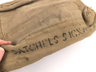 British WW2  Satchel Signals pouch, used, dated 1944