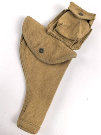 Canada, 1943 dated Enfield and Webley revolver holster with ammunition pouch