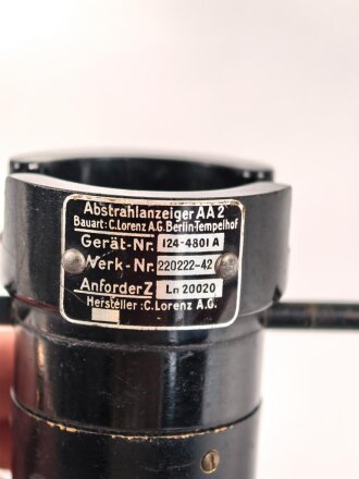 Luftwaffe, Abstrahlanzeiger AA2, Ln 20020  für Richtfunkgerät Elster SEG2T. Originallack, Funktion nicht geprüft
