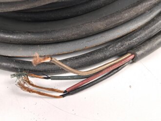 Luftwaffe, Verlängerungskabel 15 Meter auf Trommel für Handapparat HAP2 zum Richtfunkgerät Elster SEG2T. Guter Gesamtzustand, Funktion nicht geprüft, Stecker lose beiliegend