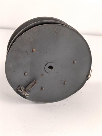 Luftwaffe, Verlängerungskabel 15 Meter auf Trommel für Handapparat HAP2 zum Richtfunkgerät Elster SEG2T. Guter Gesamtzustand, Funktion nicht geprüft, Stecker lose beiliegend