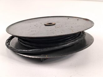 Luftwaffe, Verlängerungskabel  auf Trommel für Taste zum Richtfunkgerät Elster SEG2T. Guter Gesamtzustand, Funktion nicht geprüft,