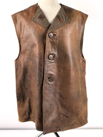 British WWII, leather Jerkin " camouflaged"...
