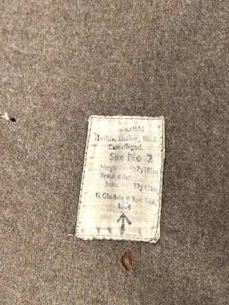 British WWII, leather Jerkin " camouflaged" Used, 1943 ? dated