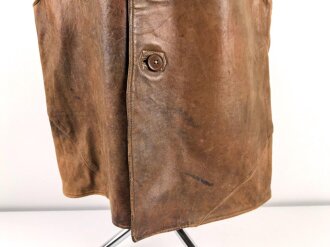 British WWII, leather Jerkin " camouflaged" Used, 1943 ? dated