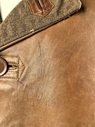 British WWII, leather Jerkin " camouflaged" Used, 1943 ? dated