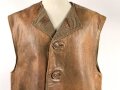 British WWII, leather Jerkin " camouflaged" Used, 1943 ? dated