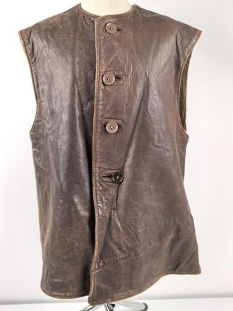 British WWII, leather Jerkin " camouflaged" Used