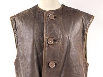 British WWII, leather Jerkin " camouflaged" Used