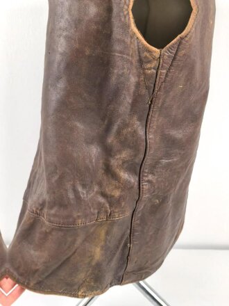 British WWII, leather Jerkin " camouflaged" Used