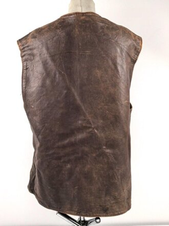 British WWII, leather Jerkin " camouflaged" Used