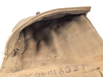 British pattern 37 webbing pistol holster with ammunition pouch, both dated 1940