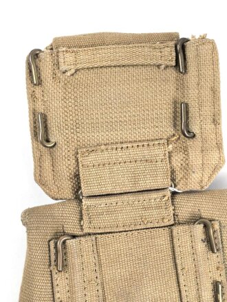 British pattern 37 webbing pistol holster with ammunition pouch, both dated 1940