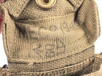 British pattern 37 webbing pistol holster with ammunition pouch, both dated 1940