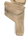 British pattern 37 webbing pistol holster with ammunition pouch, both dated 1940
