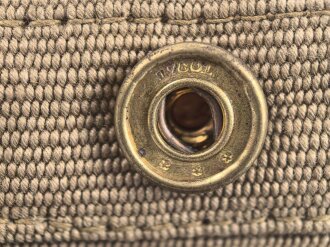 British pattern 37 webbing pistol holster with ammunition pouch, both dated 1942