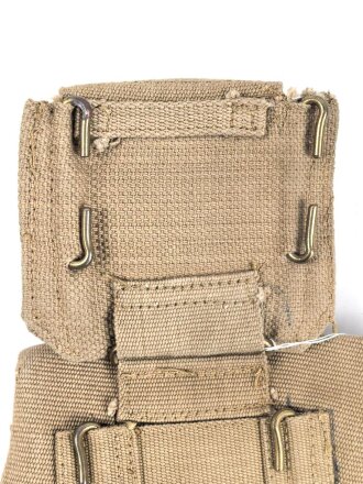 British pattern 37 webbing pistol holster with ammunition pouch, both dated 1942