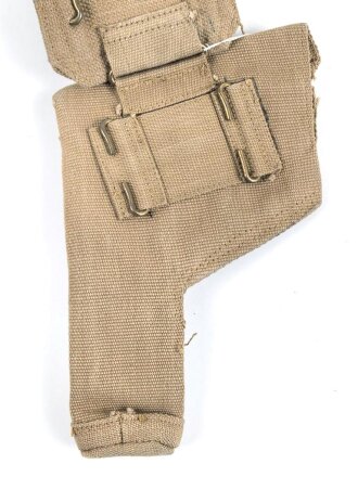 British pattern 37 webbing pistol holster with ammunition pouch, both dated 1942