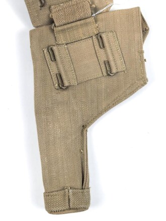 British pattern 37 webbing pistol holster with ammunition pouch, both dated 1942