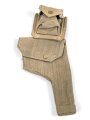 British pattern 37 webbing pistol holster with ammunition pouch, both dated 1942