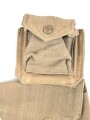 British pattern 37 webbing pistol holster with ammunition pouch, both dated 1942