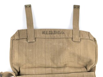 British WWI Haversack. Pattern 08 third issue. Dated 1918, unused