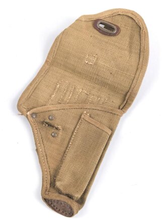 Pistolentasche aus Webleinen für Cal. 7,65. Britisch / Canadischer Stil, sicherlich nach 1945 gefertigt