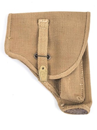 Pistolentasche aus Webleinen für Cal. 7,65. Britisch / Canadischer Stil, sicherlich nach 1945 gefertigt