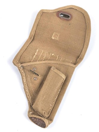 Pistolentasche aus Webleinen für Cal. 7,65. Britisch / Canadischer Stil, sicherlich nach 1945 gefertigt