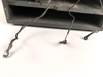 Wehrmacht Rundfunkempfänger klein, Originallack, datiert 1943, Originallack, Funktion nicht geprüft