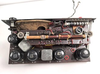 Wehrmacht Rundfunkempfänger klein, Originallack, datiert 1943, Originallack, Funktion nicht geprüft